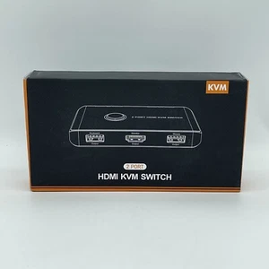 KVM Switch HDMI 2 Port Box, USB Switch Selector with 4 USB 2.0  - Picture 1 of 7