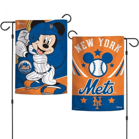 Brand New Disney Mickey Mouse MLB New York Mets 2 Sided 12.5 X 18" Garden  Flag Cover
