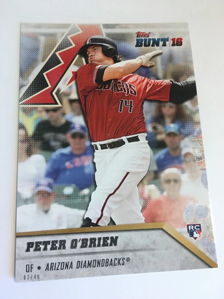 2016 Topps BUNT Jumbo 5x7 Peter O'Brien Dbacks RC 134 #’d 02/49 Physical Card - Image 1 of 1