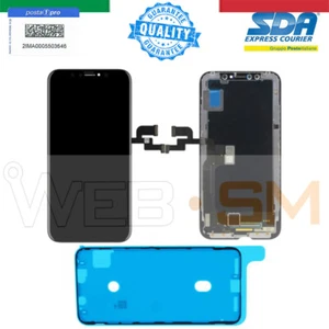 LCD SCHERMO DISPLAY TFT TOUCH SCREEN VETRO FRAME NERO PER IPHONE X CON ADESIVO - Imagen 1 de 1