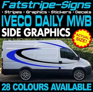 passend für Iveco Daily MWB Grafik Aufkleber Streifen Decals Wohnmobil Camper Van - Bild 1 von 2