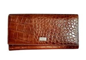 Tosca leather mock croc women's wallet - Picture 1 of 4