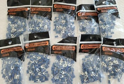 10 Bags Blue Space Ring Terminals 16-14 Gauge # 8 ST8B - 1000 pcs  - Image 1 of 2