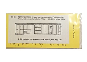 Pennsylvania Railroad DRY TRANSFER Decals, HO C-D-S Lettering #312, PRR Box Car - Picture 1 of 2