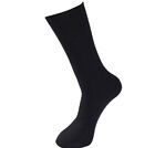 BIG FOOT UK 11-14 Diabetic Friendly Ribbed 100% Cotton Comfort Black Socks