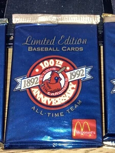St. Louis Cardinals Limited Edition 100th Anniversary Cards 5 Packs Lot Rare New - Picture 1 of 5