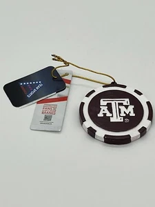 Texas A&M Aggies Gig 'Em Aggies Juego Chip Ornamento NCAA Equipo Deportes América - Imagen 1 de 4
