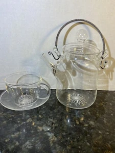 TEAPOSY Single Serve Tea Pot And Matching Cup And Saucer - Picture 1 of 7