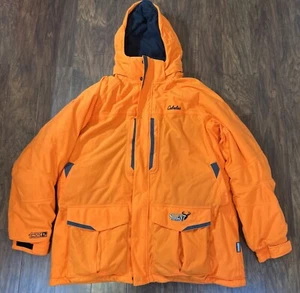 Cabela’s Thinsulate Insulation Orange Hunting Outdoor Jacket XL Silent Suede - Picture 1 of 17