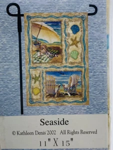 Bandera de jardín marino playa océano 11" x 15" Meadow Creek envío gratuito - Imagen 1 de 3