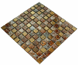 mosaico di vetro marrone, tessere di mosaico, tessere di CRYSTAL lucide... - Zdjęcie 1 z 5