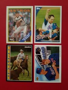 (4) 1988 2010 Topps 1992 Pinnacle 1992 Upper Deck Nolan Ryan Astros Rangers