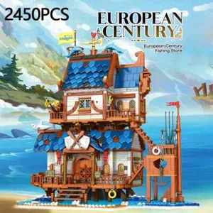 2450PCS Fisherman's Wharf Building Blocks Seaside Street View MOC Model Bricks - Picture 1 of 7