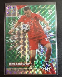 Ilija Nestorovski 2021 Mosaic Green Prizm Breakaway UEFA EURO Rookie Card #13 RC