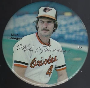 Anfang der 1980er Mike Flanagan Baltimore Orioles #85 3 Zoll Spieler Pinback Button - Bild 1 von 2