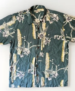 Vintage Tommy Bahama SS Shirt Mens Med Multicolor Button Up 100% Silk Hawaiian - Picture 1 of 6