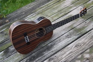 Ukulele EBONY Wood Soprano, Concert, Tenor or Baritone Wi/Wt EQ (Canadian Brand) - Picture 1 of 47