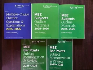 Kaplan Bar Review Course Companion Materials 5 Book Set [2025-2026] pb like new - Picture 1 of 5