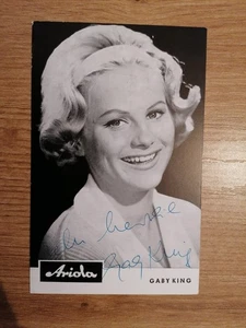  Autogramm Gaby King, deutsche Schlagersängerin60er Jahre  - Bild 1 von 1