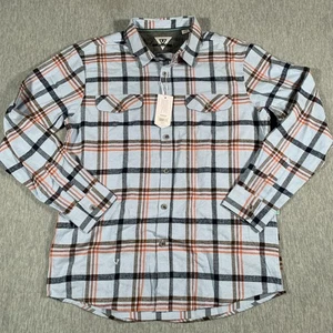 Vissla Central Coast Flanellhemd Herren Large blau kariert langarm Baumwolle - Bild 1 von 14