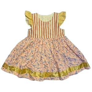 Matild Jane Platinum Flutter Top Paris/Eiffel Tower Pink Red Stripes Girls 6 - Picture 1 of 4
