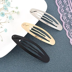 30pcs No Slip Metal Snap Hair Clips Grips Hair Barrettes Oval BB Clips 3.1" for - Picture 1 of 9