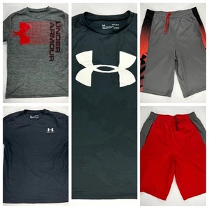 Under Armour Boys Shirts & Shorts / Outfits Lot - Size Youth Large - Picture 1 of 7