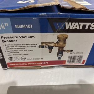Watts 800M4QT Pressure Vacuum Breaker Valve 3/4" inch Backflow Prevention - Picture 1 of 2