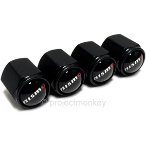 Nismo 99927-RN302 Air Valve Stem Caps Black Aluminum Fits: Infiniti & Nissan - Picture 1 of 2