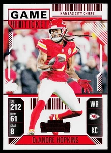 2024 Panini Contenders Game Ticket Red - DeAndre Hopkins #97 - KC Chiefs - Picture 1 of 2