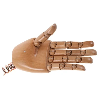  Flexible Künstlerpuppe aus Holz, bewegliche Handfigur, linke Hand, Gelenkmodell - Bild 1 von 4