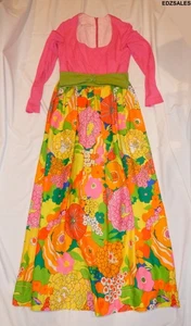 Lilli Diamond Vintage 60s/70s Floral Pattern Dress - Picture 1 of 11