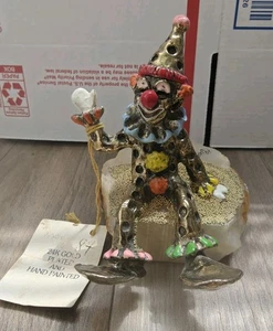 Ron Lee Clown Sculpture On Stone Base Collectible Figurine - Picture 1 of 8