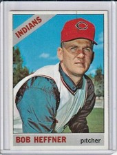  Bob Heffner Cleveland Indians 1966 Topps Baseball Card #432 (SET BREAK) (C)