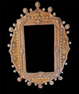Antiker Trampart Spiegel Groß Außergewöhnliche Form Ca. Um 1900 - Bild 1 von 22