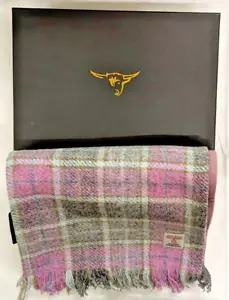 Auténtica bufanda de tweed Harris Glen Appin lana forrada flecos 155x25 cm COL134 - Imagen 1 de 3