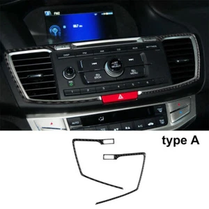 2Pcs Carbon Fiber Central Console Inner Frame Cover Trim For Honda Accord 13-17 - Picture 1 of 11