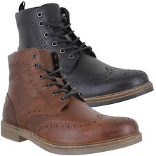 Mens Thomas Crick Dixon Casual Smart Leather Lace Brogue Ankle Boots Sizes 7-12
