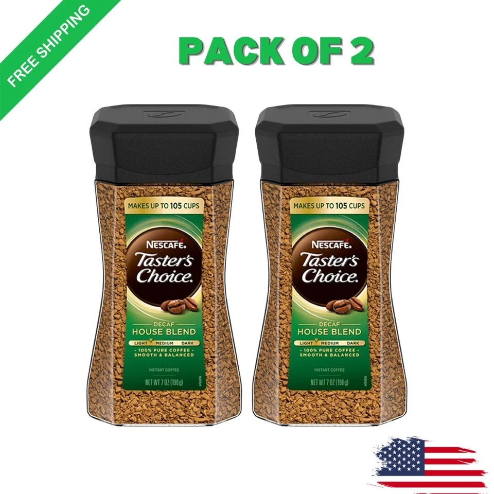 Nescafé Decaf Taster'S Choice, Light Medium Roast Instant Coffee Jar 7 Oz 2 Pack - Image 1 of 1