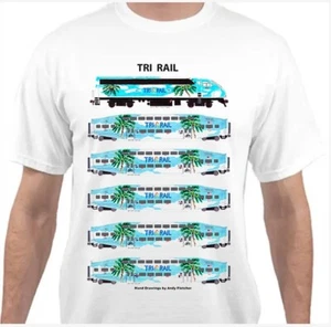 T-shirt Tri-Rail Miami Commuter Train Railroad di Andy Fletcher - Foto 1 di 1