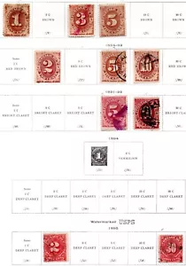 US 1879-1897 POSTAGE DUE LOT OF 11 STAMPS INCLUDES SC. J4 J16 J26 J43 USED - Picture 1 of 2