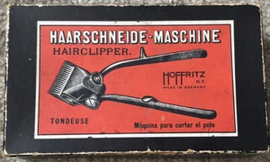 HOFFRITZ HAARSCHNEIDE MASCHINE (HAIRCLIPPER) in Original Box NY Germany VINTAGE - Picture 1 of 5