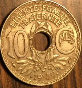 1939 FRANCE 10 CENTIMES COIN