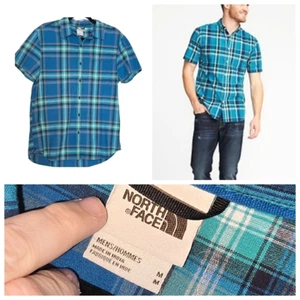 The North Face Loghill Hiking Shirt Short Sleeve Outdoors Check Plaid Size Med - Picture 1 of 8