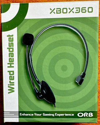 ORB Wired Headset Black Xbox 360 Black BRAND NEW - Image 1 of 2