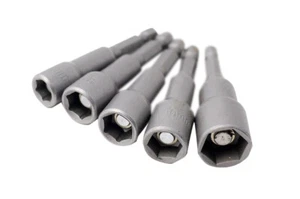 Hex Socket Magnetic Nut Setter Driver 65mmL:6,7,8,10,11,12,13,14,1/4,5/16,1/2" - Picture 1 of 4