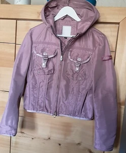 PEUTEREY Damen-Jacke im Biker-Stil m. Kapuze Gr. 44 (M) Lila-Metallic TOP Zusta - Bild 1 von 15