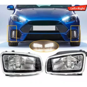 Par de luces antiniebla de parachoques delanteras lentes transparentes para Ford Focus RS 2016~2018 - Imagen 1 de 11