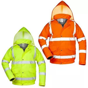 Arbeitsjacke Piloten Winterjacke Warnjacke Regenjacke Warnschutzjacke Gr. S -4XL - Bild 1 von 11