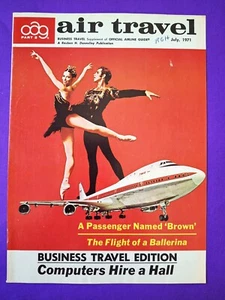 TWA + Northwest Orient Airlines Double sided Ad 1971 Boeing 747s - Picture 1 of 2